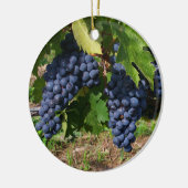 Druiven op wijnsieraden keramisch ornament (Links)