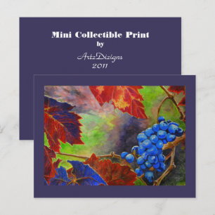 Druiven op wijnsteenmini-Prints Briefkaart