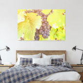 Druiven op wijnstok canvas afdruk (Insitu (Slaapkamer))