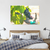 Druiven op wijnstok canvas afdruk (Insitu (Slaapkamer))