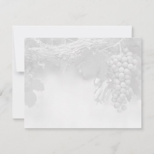 Druiven op wijnstokken De datum Kaart opslaan (Achterkant)