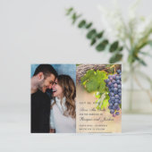 Druiven op wijnstokken Foto Sla de datum Kaart (Staand voorkant)