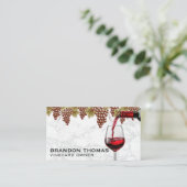 Druiven op wijnstokken | wijnschenking visitekaartje (Staand voorkant)