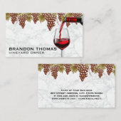 Druiven op wijnstokken | wijnschenking visitekaartje (Voorkant / Achterkant)