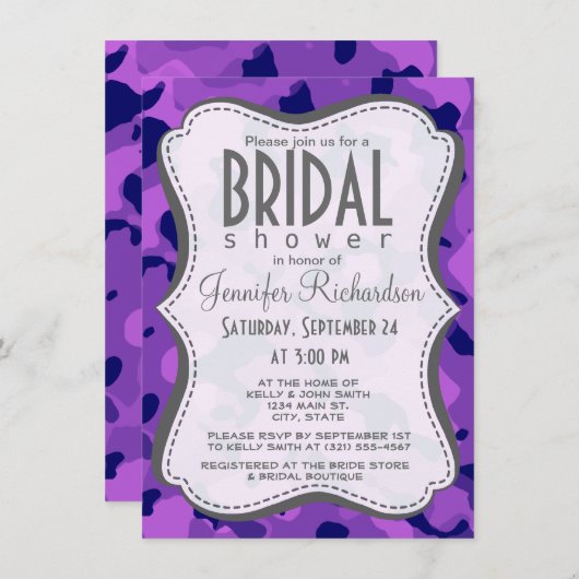 Druiven Paarse Camo; Camouflage Kaart (Voorkant / Achterkant)