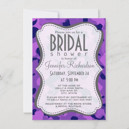 Druiven Paarse Camo; Camouflage Kaart (Voorkant)