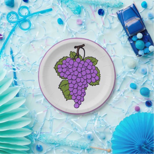 druiven papieren bordje (Feest)