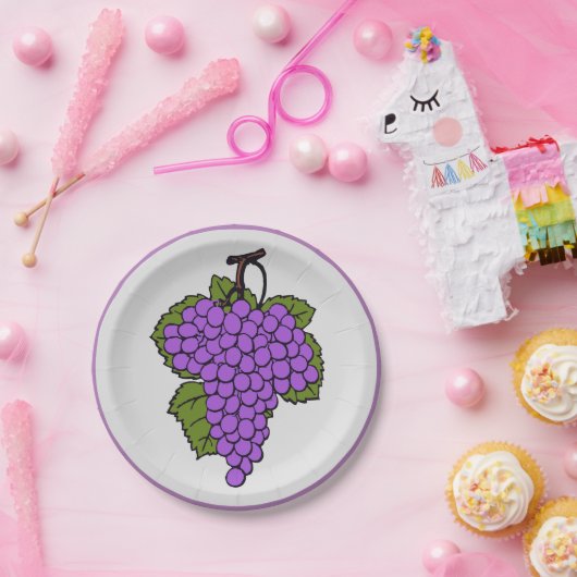 druiven papieren bordje (Feest)
