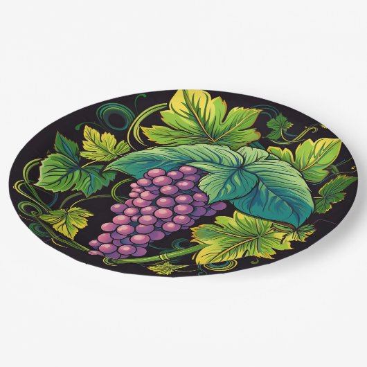 druiven papieren bordje (Gekanteld)