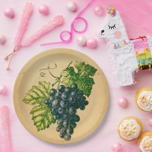 Druiven Papieren Bordje (Feest)
