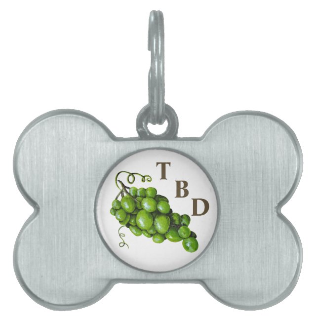 Druiven Pet Tag Huisdieren Naamplaatje (voorkant)