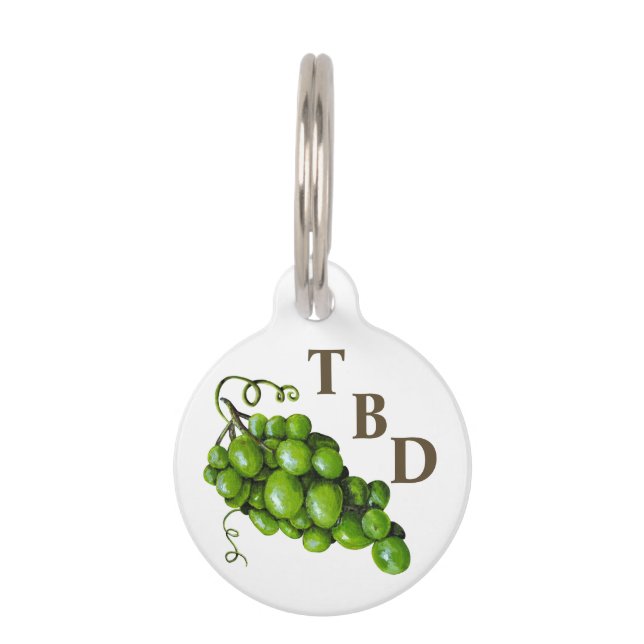 Druiven Pet Tag Huisdierpenning (Voorkant)