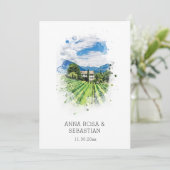 *~* Druiven QR Italië AR21 RSVP wijngaard bruiloft Kaart (Staand voorkant)
