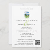 *~* Druiven QR Italië AR21 RSVP wijngaard bruiloft Kaart (Achterkant)