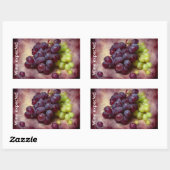 Druiven rode en groene rechthoekige Sticker (Vel)