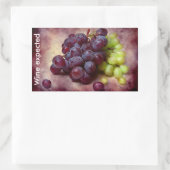 Druiven rode en groene rechthoekige Sticker (Tas)