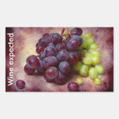 Druiven rode en groene rechthoekige Sticker (Voorkant)