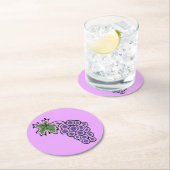 druiven ronde kartonnen onderzetter (Insitu)