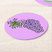 druiven ronde kartonnen onderzetter (Gebogen)