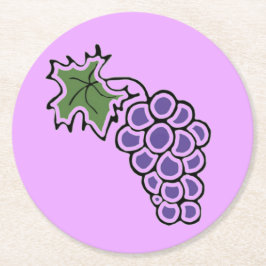 druiven ronde kartonnen onderzetter