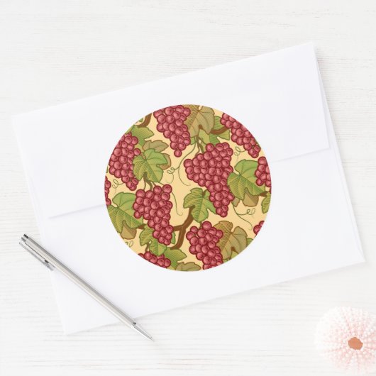 druiven ronde sticker (Envelop)