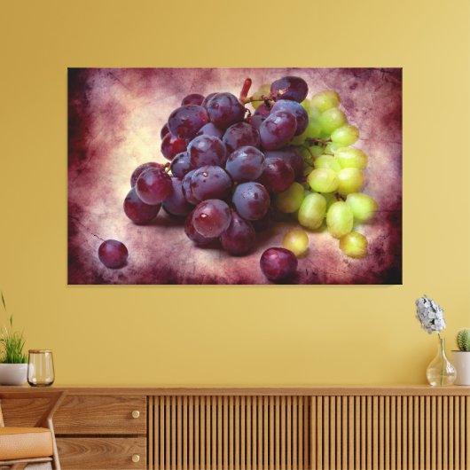 Druiven rood en groen canvas afdruk (Insitu (Woonkamer))