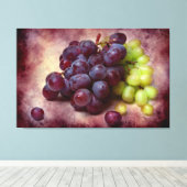 Druiven rood en groen canvas afdruk (Insitu (Houten vloer))