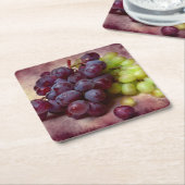 Druiven rood en groen kartonnen onderzetters (Schuin)