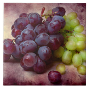 Druiven rood en groen tegeltje