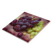 Druiven rood en groen tegeltje (Zijkant)