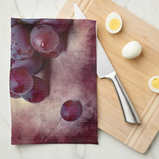 Druiven rood en groen theedoek (Quarter Fold)