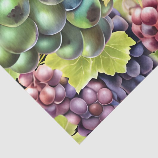 Druiven rood groen wijnstokbladeren wijngaard boer tissuepapier (Detail)