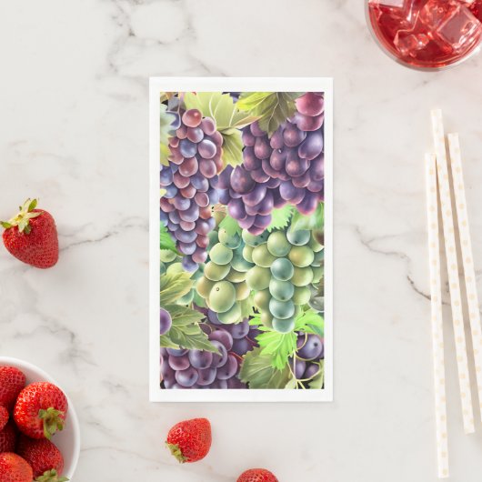 Druiven rood groene trossen wijngaard wijnmakerij servet (Insitu)