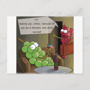 Druiven Scheiden Grappig Briefkaart