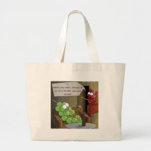 Druiven Scheiden Grappig Grote Tote Bag