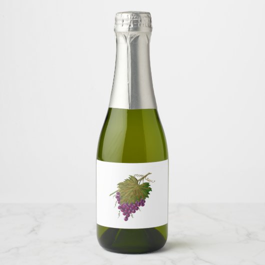 druiven sparkling wijnetiket (Voorkant)