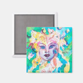 DRUIVEN SPROOKJE Fantasy Waterverf Magneet (Voorkant / Achterkant)