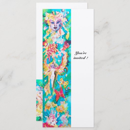 DRUIVEN SPROOKJE Kleurrijk Fantasie Feestprogramm Kaart (Voorkant / Achterkant)