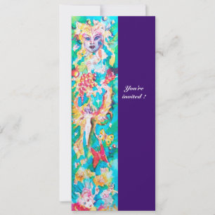 DRUIVEN SPROOKJE paars blauw fuchsia roze wit Kaart