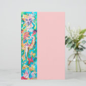 DRUIVEN SPROOKJE ,roze Briefpapier (Staand voorkant)
