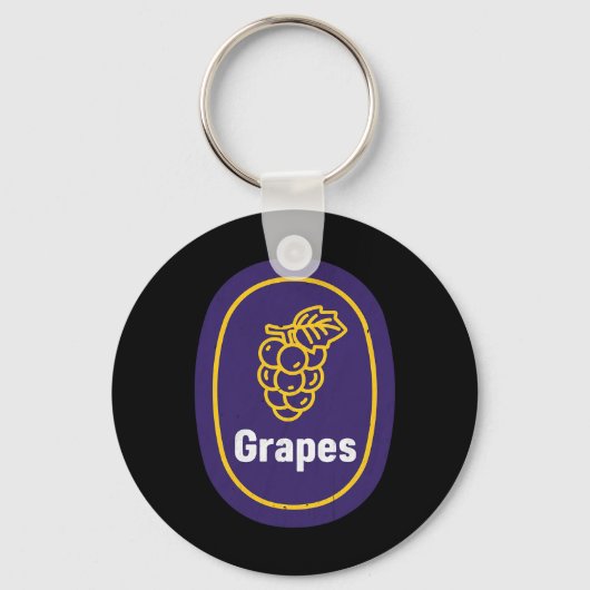 Druiven Sticker Kostuum Kinder Druiven Fruit Match Sleutelhanger (Voorkant)