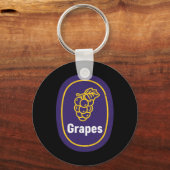 Druiven Sticker Kostuum Kinder Druiven Fruit Match Sleutelhanger (Voorkant)