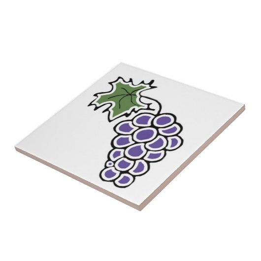 druiven tegeltje (Zijkant)