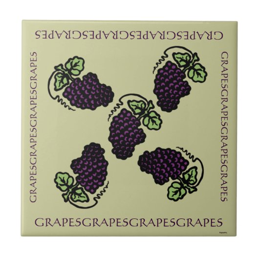 druiven tegeltje (Voorkant)
