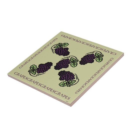 druiven tegeltje (Zijkant)