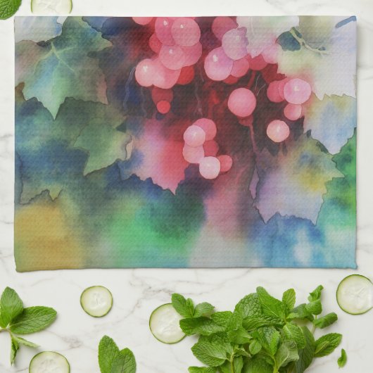 druiven theedoek (Gevouwen)