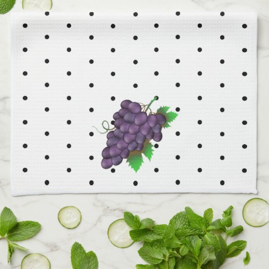 druiven theedoek (Gevouwen)