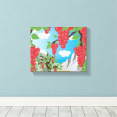 Druiven uit wijngaarden canvas afdruk (Insitu (Houten vloer))