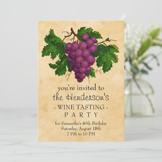 druiven van de partij voor het bepalen van de wij kaart (Staand voorkant)