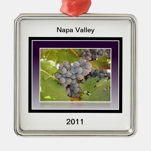 Druiven van Napa Metalen Ornament (Voorkant)